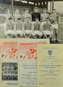 Manchester United 1963/64 FA Youth Cup Winners ephemera to include b & w press photo of the team,