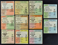 Selection of 1970s FA Cup Final Match tickets to include 1970, 1972, 1973, 1974 (2) through to