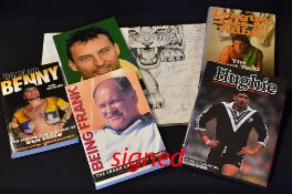 Australian Rugby League signed books to incl - The Brent Todd Story, Hughie McGahan Kiwi capt,