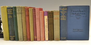 13 Early Rugby Books to incl , Rev. F Marshall and Leonard R Tosswill - "Football: The Rugby Union