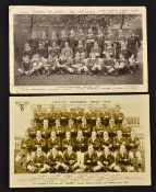 1906 & 1931 South Africa Rugby Springboks team post cards - b&w real photograph of the Springbok