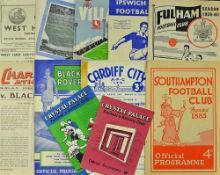 Assorted 1950s football programme selection includes 1958/9 Crystal Palace v Walsall, 1959/0 Crystal