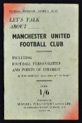 1947 Football Handbook Series 1, 'Let's talk about Manchester United Football Club' published by