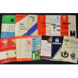 Collection of Wales, Welsh clubs vs Fiji rugby programmes from 1964 onwards to include vs