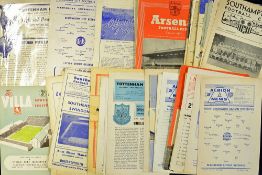 Collection of assorted football club reserves match programmes from 1940's onwards with good content
