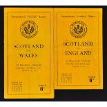 2x Scotland rugby programmes from the early 1950's - played at Murrayfield to include versus