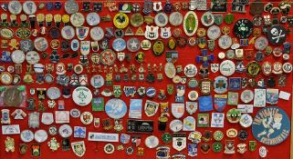 Irish Rugby Pin Badges content includes many Guinness enamel badges, Londonderry, Glengoyne, Dublin,