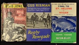 Rugby League books and Cup Final programme to incl "Gus Risman - Rugby Renegade" 1st ed 1958 with