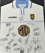 2002/03 Aston Villa Signed football shirt signed extensively to the front, away football shirt,