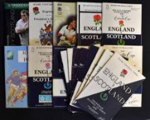 Collection of England v Scotland rugby programmes (H&A) from 1959 onwards to include '59, '68 (