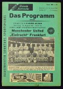 1963/64 Eintracht Frankfurt v Manchester United football programme pre-season friendly dated 13
