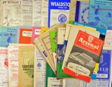 1960s Amateur Cup football programme selection includes 56/57 Wembley v Edgware, 55/56 Hitchin v