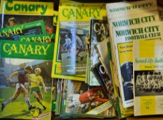 1970s onwards Norwich City home football programmes includes a variety of programmes, worth