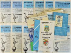 1960s onwards Tottenham Hotspur home football programme collection to include 1961/62 season FA XI