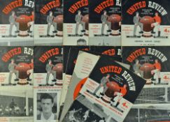 Collection of 1950s Manchester United home football programmes to include 1953/54 Cardiff City,