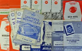 1950s-60s Sheffield United and Sheffield Wednesday football programme selection homes, includes 1958