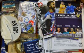 Quantity of Leeds United football programmes 1960s onwards through to modern eras includes team