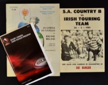 2x 1981 Ireland rugby tour to South Africa programmes to incl programme - to incl versus South