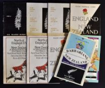 Collection of New Zealand All Blacks rugby tour programmes to the UK from the 1960's onwards to incl