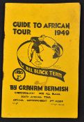 1949 New Zealand All Blacks rugby tour to South Africa Tour Guide - titled 'Guide to African Tour