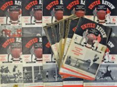 Collection of 1950s onwards Manchester United home football programmes to include 1949/50 Birmingham