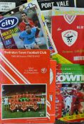 Swindon home and away football programmes 1970 onwards to include 1970 Handbook, 1971 Anglo-