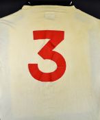 Match worn 1964 England Youth practice match jersey worn by Bobby Noble No. 3 to the reverse with