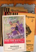 Hull City Football Programmes: Home issues 1948 to 1960 (28) Good