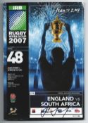 2007 England v South Africa Rugby World Cup Final programme - played at Stade De France on October