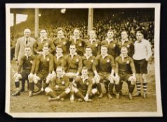1933 Wales (v Scotland) rugby team press photograph - taken before the match against Scotland in