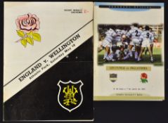 2x England Rugby tour programmes to incl 1963 first tour to New Zealand v Wellington and a scarce