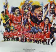 Football Prints to include 'Simply The Best', 'The Dream Double' Manchester United and 'Aston