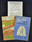 Port Vale football programmes 1950/51 home v Newport County (1st game at Vale Park 24 August