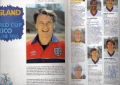 Signed England Football Item: England World Cup 1986 team player and facts brochure signed by entire
