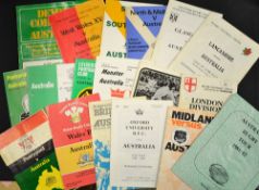 1981/82 Australia Tour to Great Britain and Ireland rugby programmes including Souvenir Programme, v