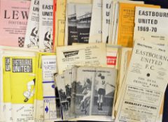 Eastbourne United 1950-70s football programme selection predominantly homes, includes 52/53 Brighton