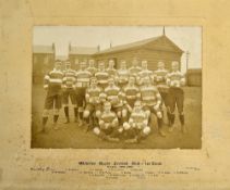 1900/01 Waterloo Rugby Club official sepia team photograph - on the original Hartley Bros Waterloo/