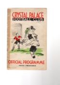 1939 Crystal Palace v Newport County Football Programme Home dated February 11th, fair condition