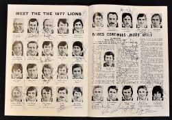 1977 Collection of British Lions tour to New Zealand rugby programmes to incl 1st test match