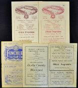 1940s football programmes to include 1945/6 Derby v Blackpool, 1945/6 Barnsley v Blackpool, 1947/8
