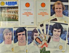 1973/74 Leeds United Division 1 Champions football pack containing large postcard size players