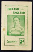 1948 Northern Ireland v England football programme (pirate) at Windsor Park date of match 09th