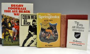 Collection of New Zealand All Blacks and South Africa Springbok rugby books to incl 1963/64 Fifth