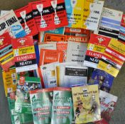 Large selection of Welsh rugby club programmes incl Cup games from 1970 to '00's - mostly major