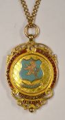 1909/1910 League Champions Aston Villa 15ct Gold Medal to the obverse Aston Villa Football Club to