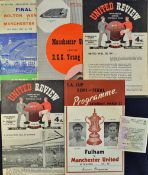 Mixed 1957/58 football programmes to include 1958 FA Cup Final Manchester Utd v Bolton Wanderers,