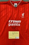 Kenny Dalglish Signed Retro Liverpool football shirt signed to the front, short sleeve, size XL,