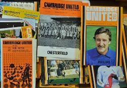 1970s onwards Cambridge United home football programmes generally good condition overall, worth