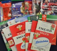 Complete collection England v Wales rugby programmes (H) & (A) from 1988-2004 a complete run of