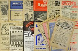 Assorted 1950s football programmes League and Non-League content, 1957 Crystal Palace v Clyde,